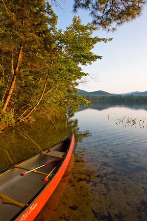 Framed Canoe, White Lake State Park, New Hampshire Print