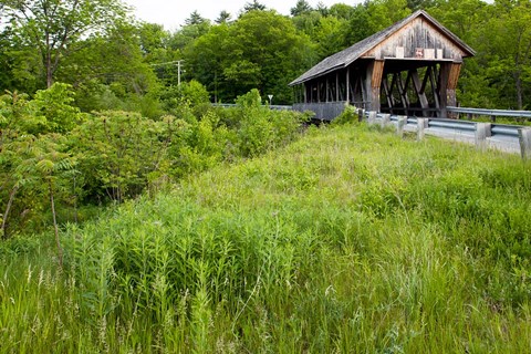 Framed New Hampshire, Lebanon, Packard Hill Covered Bridge Print