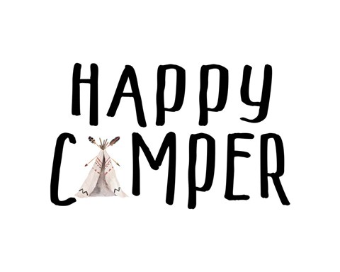 Framed Happy Camper II Print