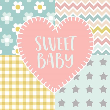 Framed Baby Quilt I Sweet Baby Print