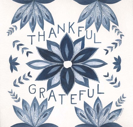 Framed Thankful, Grateful Print