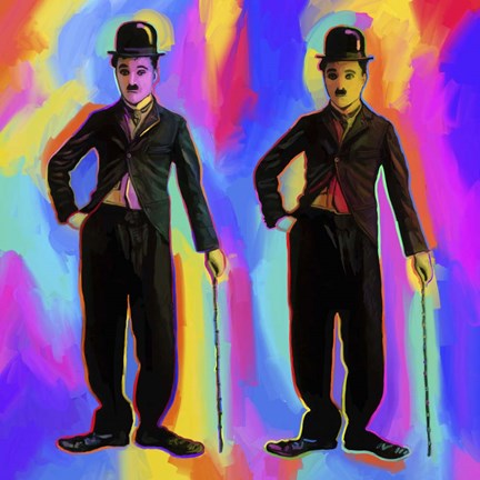 Charlie Chaplin Pop Art Art by Howie Green at FramedArt.com