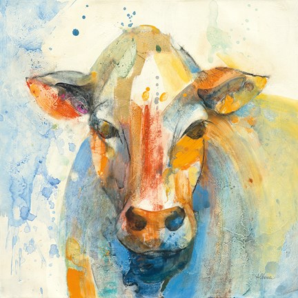 Framed Happy Cows II Print