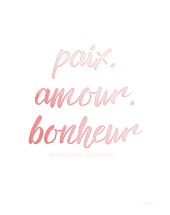 Paix Amour Bonheur Art By Jennifer Pugh At Framedart Com