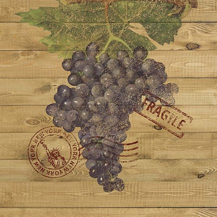 Framed Grape Crate III Print