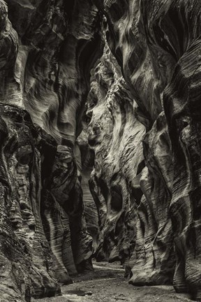 Framed Slot Canyon Utah 10 Sepia Print