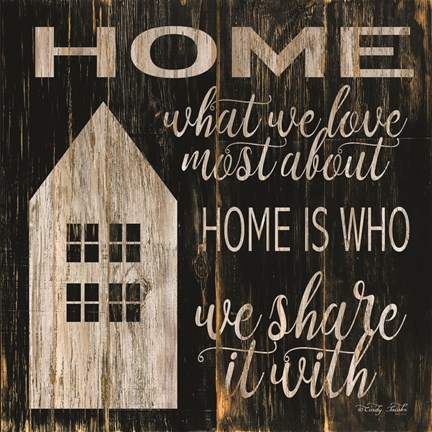 Framed Home is Who We Share It With Print