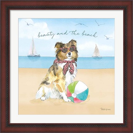 Framed Summer Paws V Print