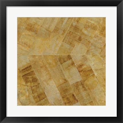 Framed Gilded Herringbone II Print