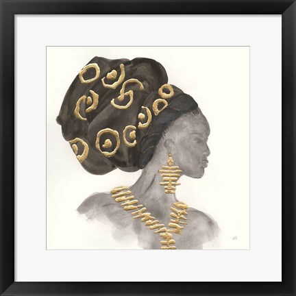 Framed Headdress Beauty I Print