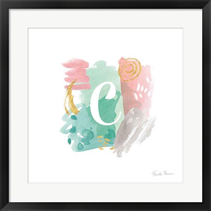 Framed Abstract Monogram C Print