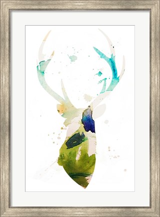 Framed Youthful Deer I Print