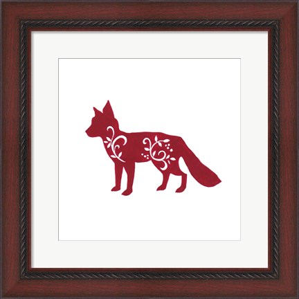 Framed Holiday Fox Print