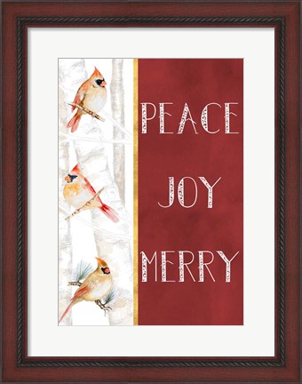 Framed Peace Joy Merry Print