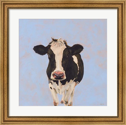 Framed Onward Cow Print