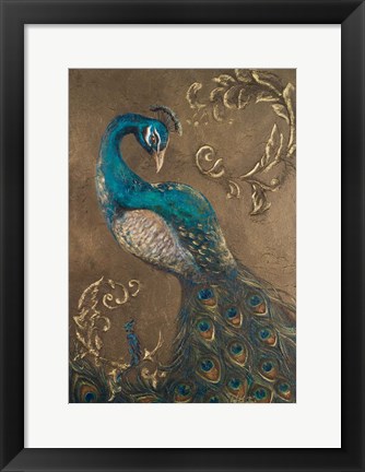 Framed Pershing Peacock I Print