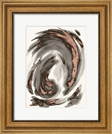 Framed Muted Swirl I Print