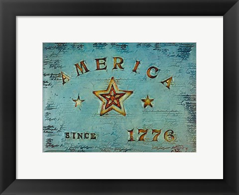 Framed America 1776 Print