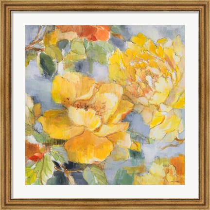 Framed Modern Peonies II Print