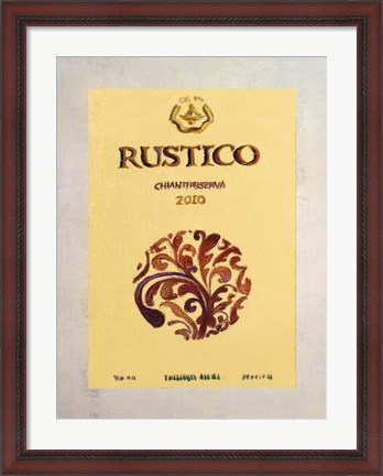 Framed Wine Label II Print