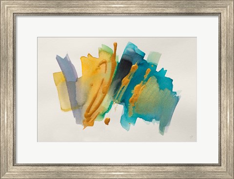 Framed Amber Gold I Print