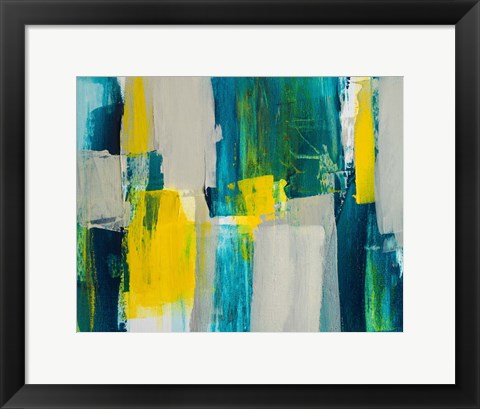 Framed Revealing Teal I Print