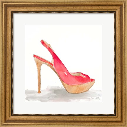 Framed Pool Party Stiletto Print