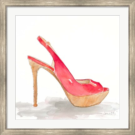 Framed Pool Party Stiletto Print