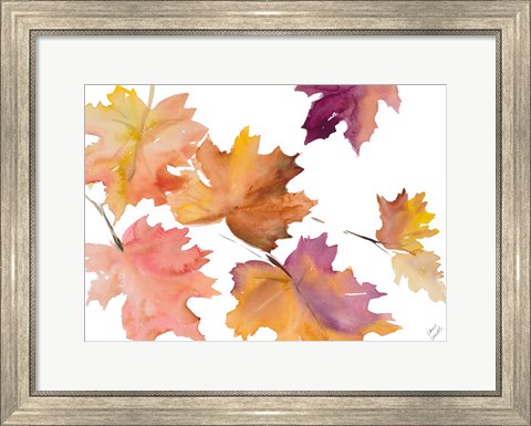 Framed Harvest Leaves I Print