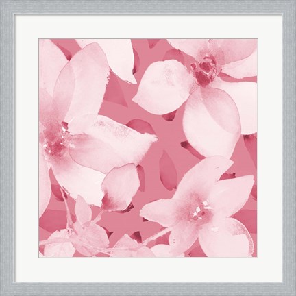 Framed Blooming Pink Whispers I Print