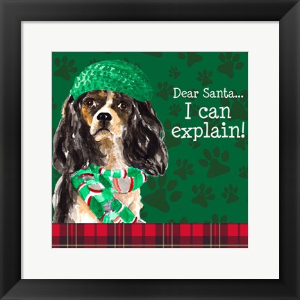 Framed Christmas Puppy II Print