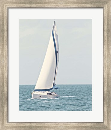 Framed Sailboat in the Ocean Print