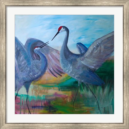 Framed Sandhill Cranes Print