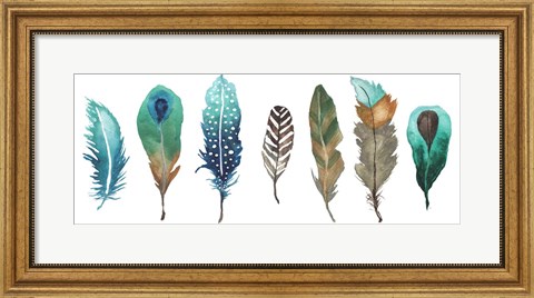 Framed Fetching Feathers I Print