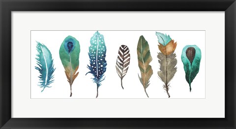 Framed Fetching Feathers I Print