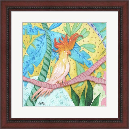 Framed Playful Parrot Print