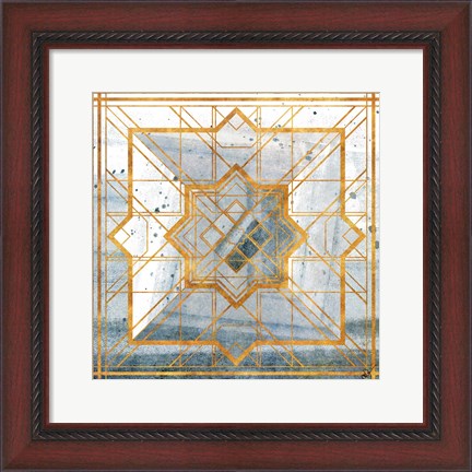 Framed Deco Square I Print