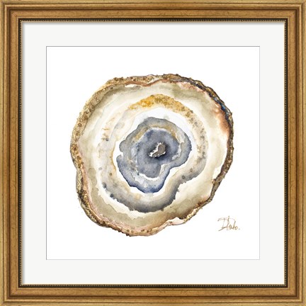 Framed Agate Watercolor I Print