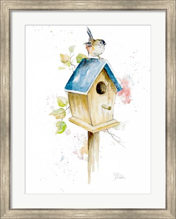 Framed Bird House I Print