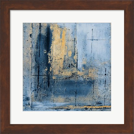 Framed Golden Blues I Print