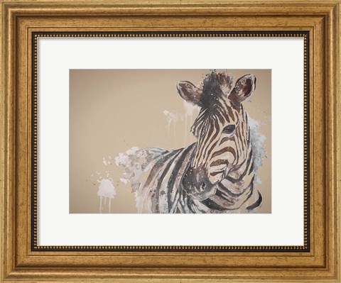 Framed Sandstone Zebra Print