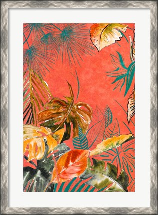 Framed Orange Palm Selva II Print