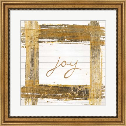 Framed Gold Joy Square Print