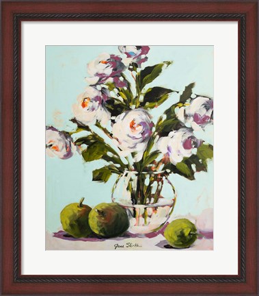 Framed White Rose Print