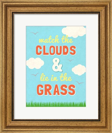 Framed Watch the Clouds Print