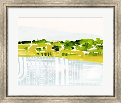 Framed Patterned Landscape I Print