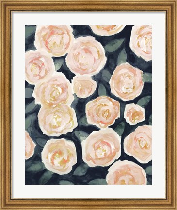 Framed Peach Petals I Print