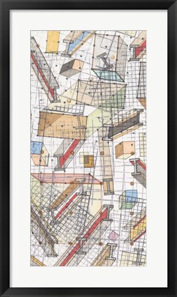 Framed Funky Grid II Print