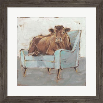 Framed Moo-ving In IV Print