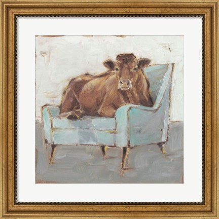 Framed Moo-ving In IV Print